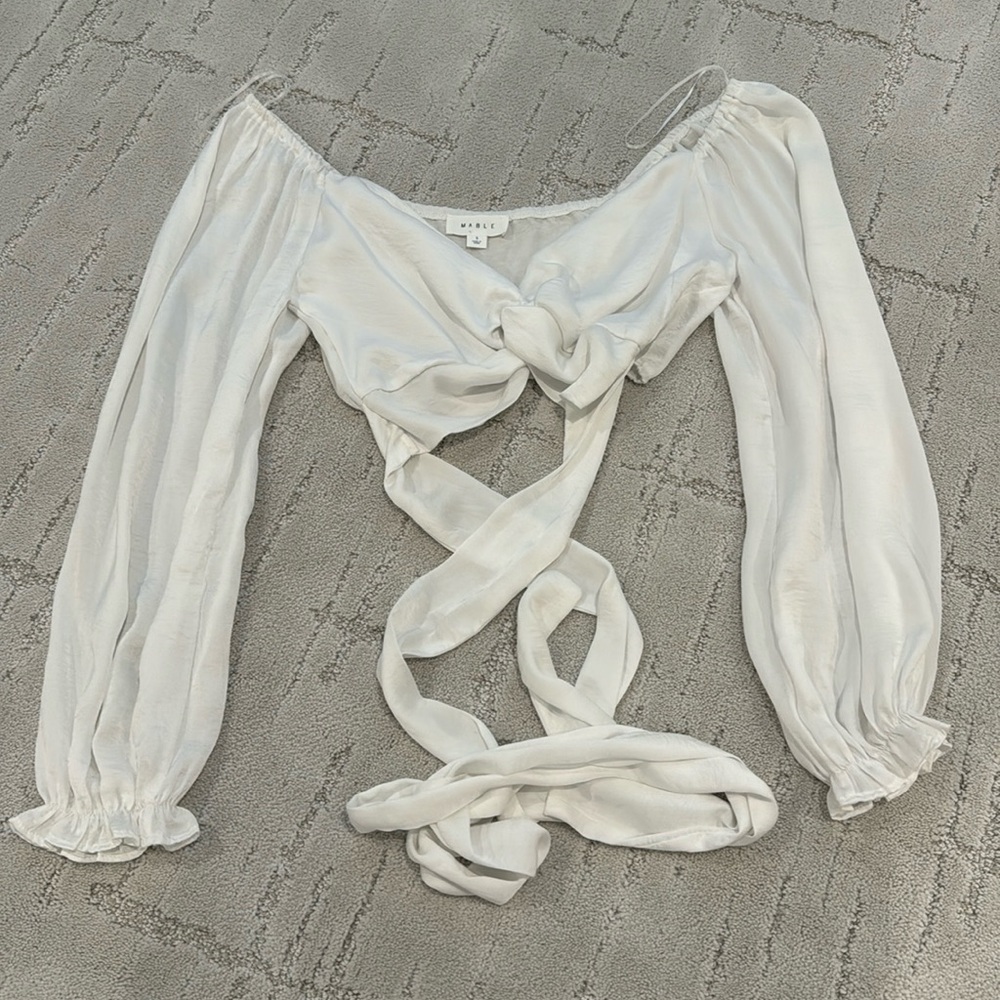 mable white crop top